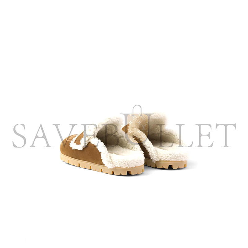 PRADA SUEDE AND SHEARLING SLIPPERS 1S711M PRADA SUEDE AND SHEARLING SLIPPERS 1S711M